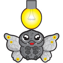 Moth with light bulb