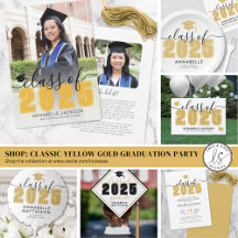 Classic Yellow Gold Graduation Party