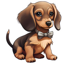 Chocolate and Tan Dachshund