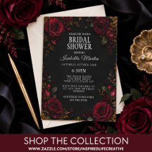 Dark Moody Floral Gothic Bridal Shower Collection