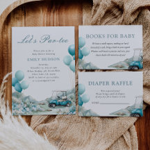 Golf Let's Par-tee Blue Baby Shower