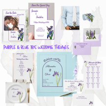  Iris Watercolor Wedding Stationary & Supplies