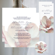 Elegant Magnolia Soft Pink Wedding Collection