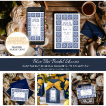 Blue Tiles Italian Mediterranean Bridal Shower