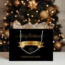 Elegant Black & Gold Merry Christmas Collection