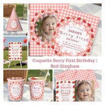 Coquette Berry First Birthday | Red Gingham 