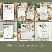 Olive Gold Branch Islamic Wedding Collection