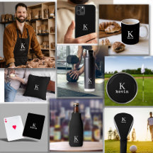 Man monogram name personalized gifts for him