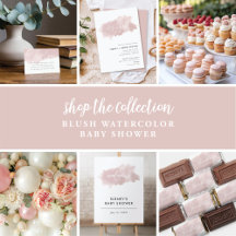 Blush Watercolor Baby Shower