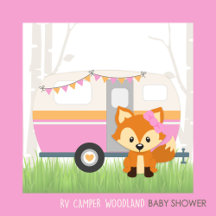 Girl Woodland RV Camper Baby Shower