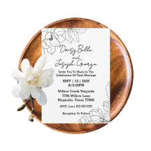 Black & White Wedding Invitation