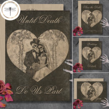 Gothic Black & Tan Skeleton Wedding Couple