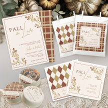 Fall in Love Neutral Fall Foliage Wedding Shower
