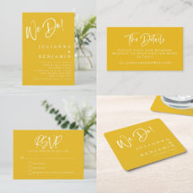 Modern We Do Elegant Saffron Yellow Wedding