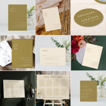 Ochre Typewriter Modern Wedding Collection