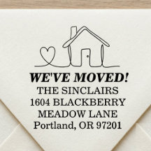 We've Moved Family Name Return Address