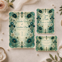 Moody Art Nouveau Botanical Romance Wedding