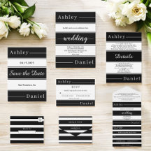 Romantic Chic Black And White Wedding Collection