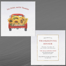 Thanksgiving Invitations Strawflower