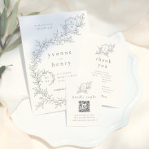 Illustrated Botanical Black & Cream Wedding