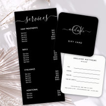 Modern Black Elegant Hair Stylist Makeup Artist