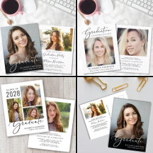 Elegant Script Graduation Party Invitations