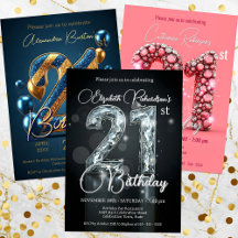 21st Birthday Celebration Invitations