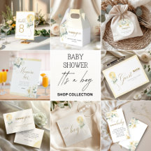 Elegant It’s A Boy – Gold Balloon & Greenery Theme