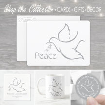 Holiday Dove Modern Simple Minimal Bird of Peace