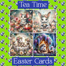 Tea Time Easter Cards