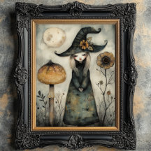 Whimsical Vintage Dreamy Halloween Witch