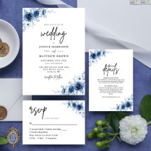 French Vintage Blue Floral Wedding Collection