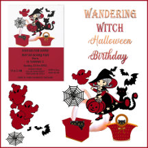 Little Red Wandering Witch Halloween Birthday 