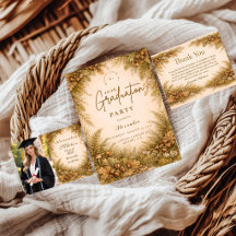 Vintage Woodland Autumn Graduation Party