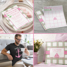 Nautical Anchors Away A Little Girl's on Her Way