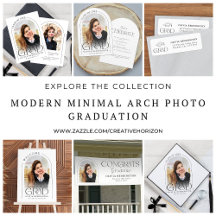 Modern Minimal Arch Photo Graduation 