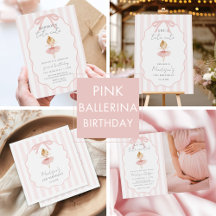 Pink Girl Ballerina Birthday Party