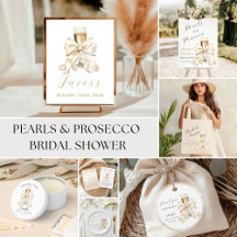 Elegant Champagne Bow Bridal Shower