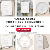 Floral Cross First Holy Communion 