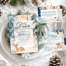 Oh Deer woodland Winter Baby shower collection