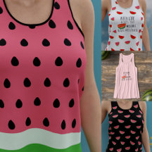 Watermelon Vibes Summer Tank Tops