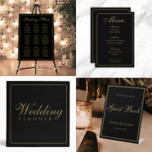 Elegant Black and Gold Wedding