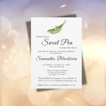 Sweet Pea Baby Shower Invite