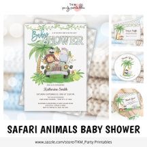 Safari Animals Baby Shower