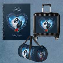 Black swan and a white swan