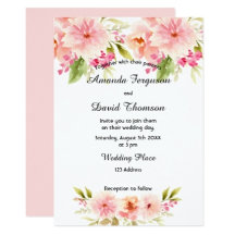 Watercolored wedding dahlia flowers  - 