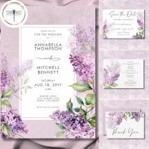 Modern Romantic Purple & Sage Lilacs Wedding