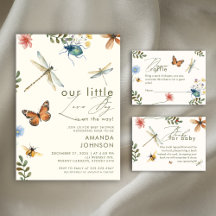 Boho Love Bug Insects Dragonfly baby shower