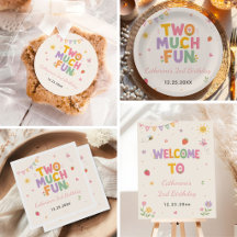 Two Much Fun 2nd Birthday Party