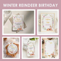 Winter Reindeer Birthday 